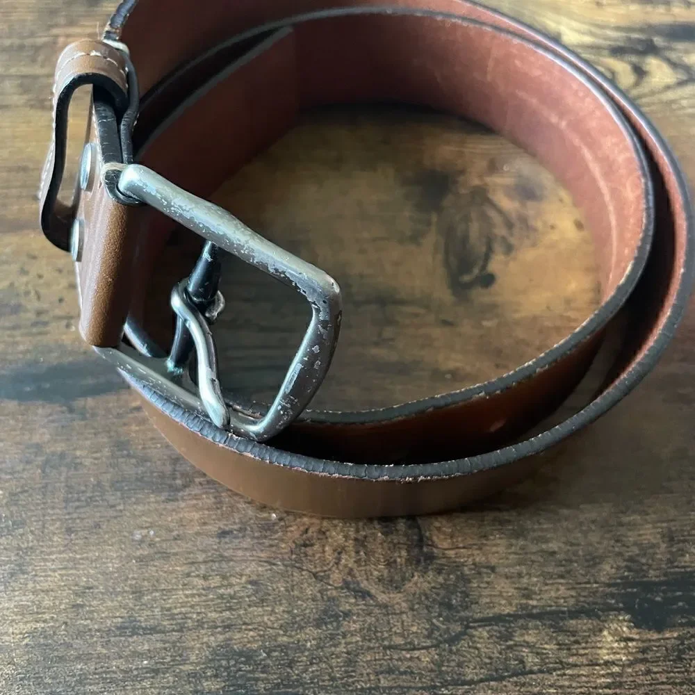 Vintage Coach Men’s Leather Belt in Natural Tan Size 38 - Picture 3 of 7